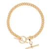 Baby Gold Curb Link Bracelet with T-Bar