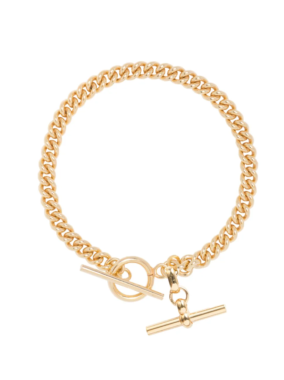 Baby Gold Curb Link Bracelet with T-Bar
