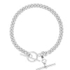 Baby Silver Curb Link Bracelet with T-Bar