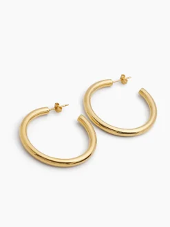 Classic 4cm Gold Hoop Earrings