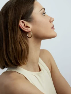 Classic 3cm Gold Hoop Earrings