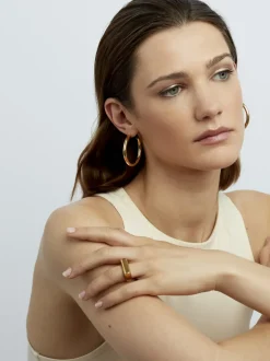 Classic 4cm Gold Hoop Earrings