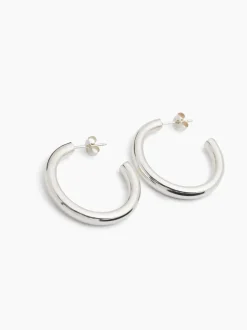 Classic 3cm Silver Hoop Earrings