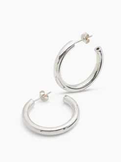 Classic 3cm Silver Hoop Earrings