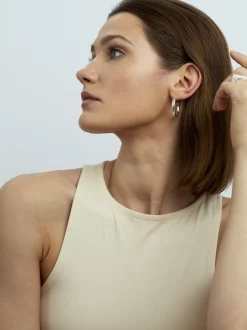 Classic 3cm Silver Hoop Earrings