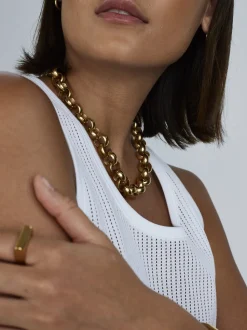 Giant Gold Rolo Link Necklace