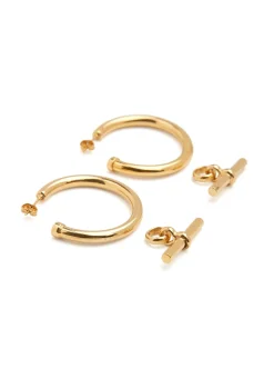 Giant Gold T-bar Earrings
