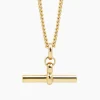Giant Gold T-Bar on Curb Chain