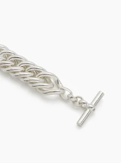 Giant Silver Plated Curb Chain Necklace
