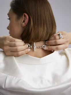 Giant Silver Plated Curb Chain Necklace