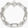 Giant Silver Plated Watch Chain Necklace