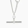 Giant Silver T-Bar On T-Bar Clasp Curb Chain