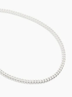 Giant Silver T-Bar On T-Bar Clasp Curb Chain