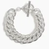 Giant Silver-Plate Curb Link Bracelet