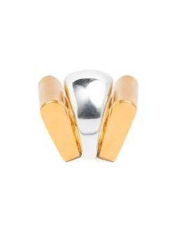 Gold and Silver Ridge Triple Ring Set