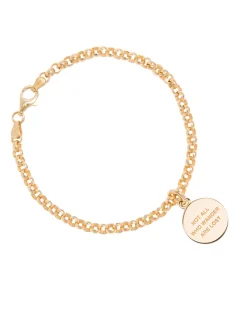 Gold Belcher Bracelet With Compass