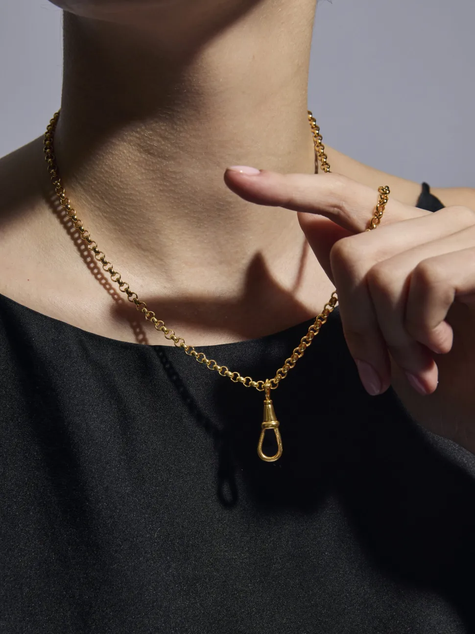 Gold Chunky Belcher Clipt Necklace