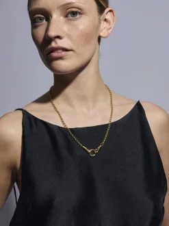 Gold Chunky Belcher Triple Clipt Necklace