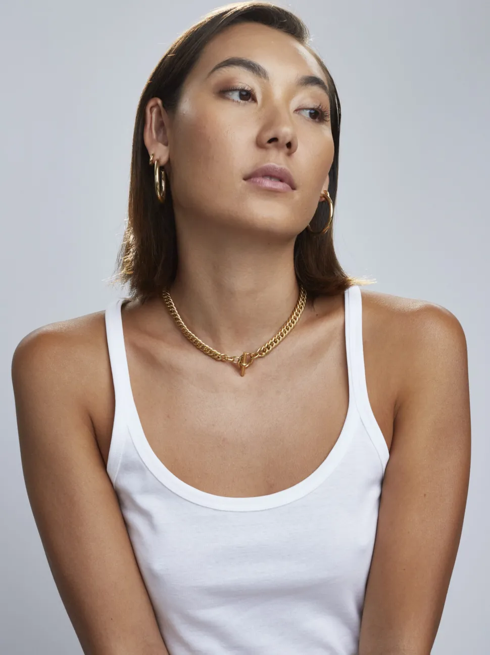 Gold Curb Link Choker
