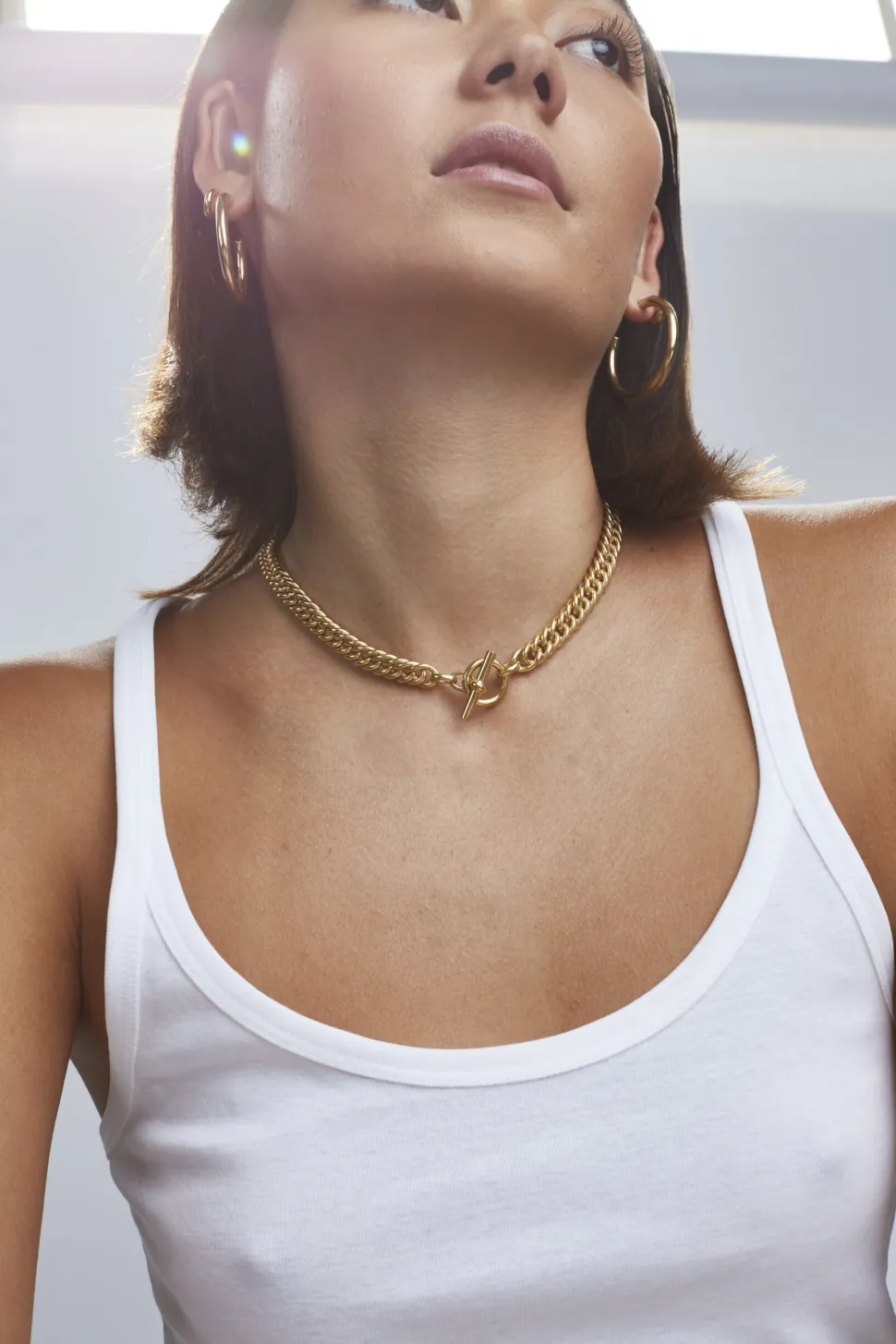 Gold Curb Link Choker
