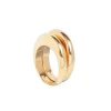 Gold Double Slice Ring Set