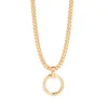 Gold Eternity Ring On Gold Curb Link Necklace