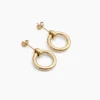 Gold Eternity Stud Earrings