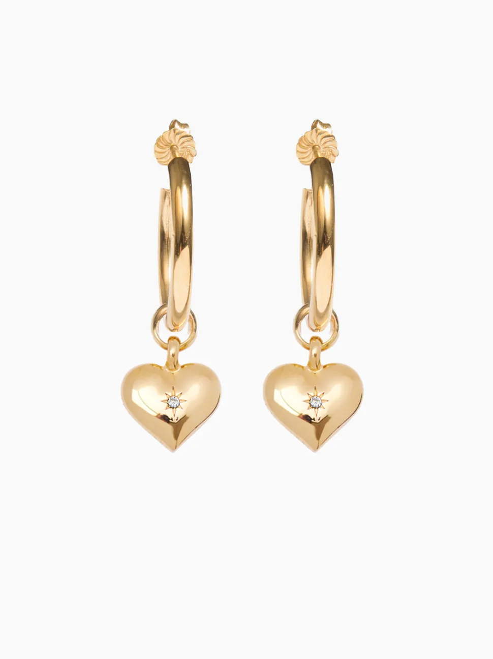 Gold Heart Earrings