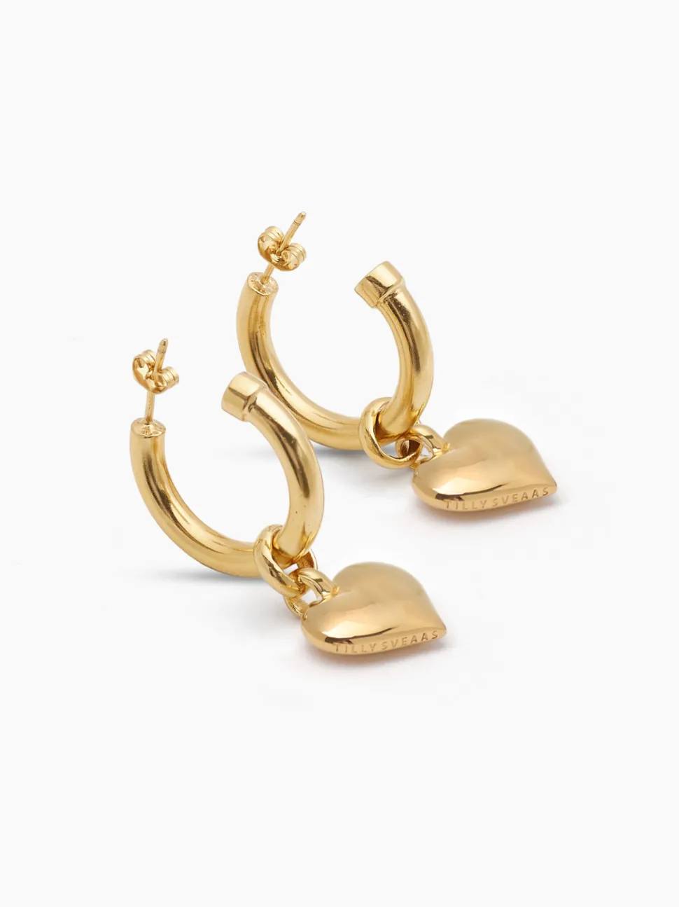Gold Heart Earrings