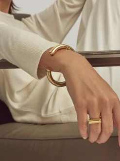 Gold Horseshoe Bangle