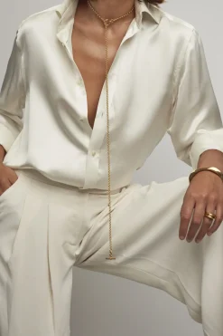 Gold Lariat Necklace