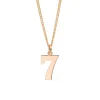 Gold Lucky No 7 On Fine Curb Chain