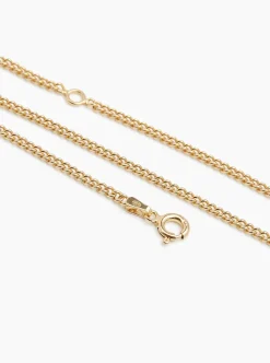 Gold Lucky No 7 On Fine Curb Chain