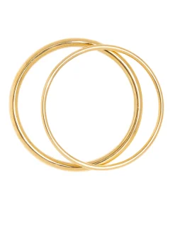 Gold Plain Bangle Set