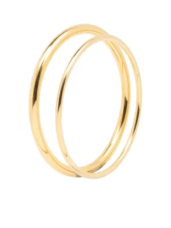 Gold Plain Bangle Set
