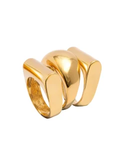 Gold Ridge Triple Ring Set