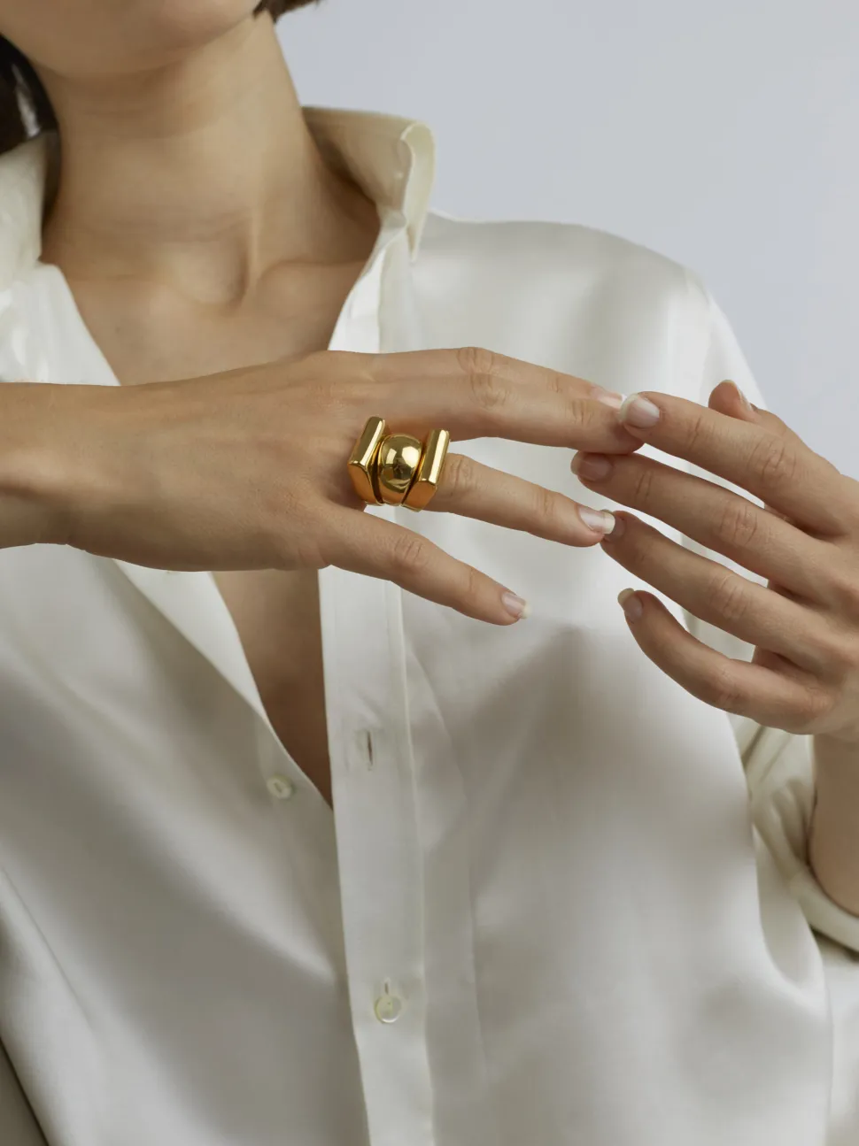 Gold Ridge Triple Ring Set