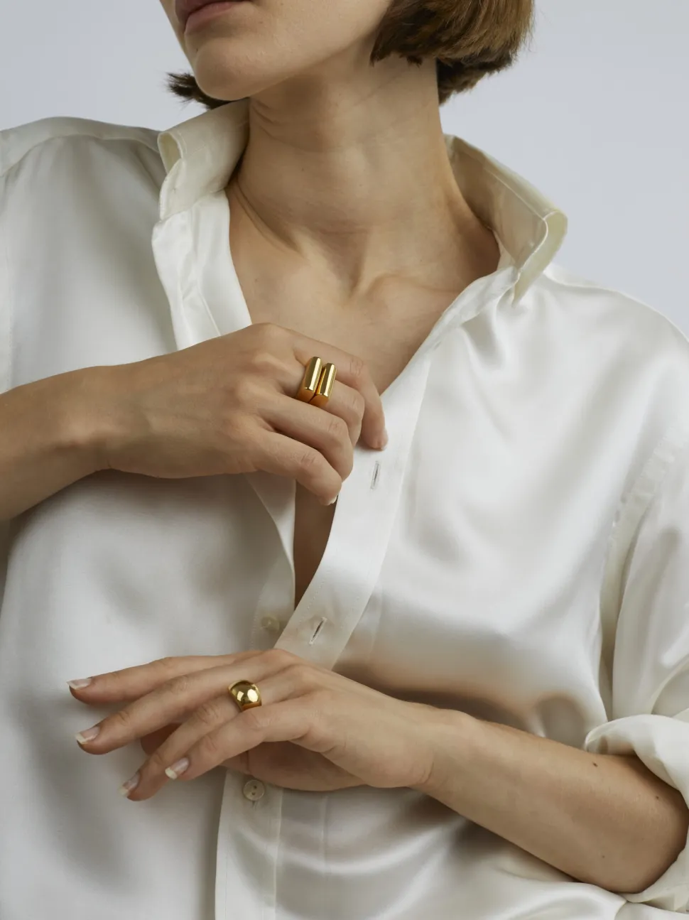 Gold Ridge Triple Ring Set