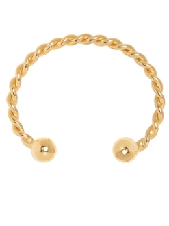 Gold Roped Torque Bracelet