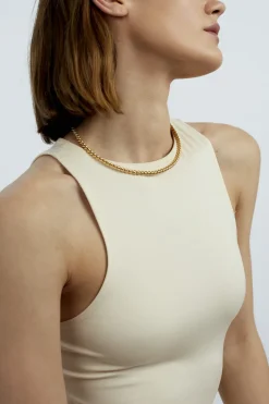 Gold Roped Torque Necklace