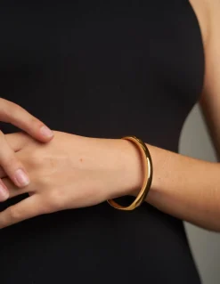 Gold Square Edge Bangle