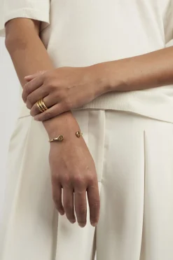 Gold Stacking Torque Bangle