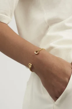 Gold Stacking Torque Bangle