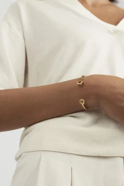 Gold Stacking Torque Bangle