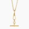 Gold T-bar on Chunky Belcher Clipt Necklace