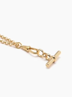 Gold T-bar on Chunky Belcher Clipt Necklace