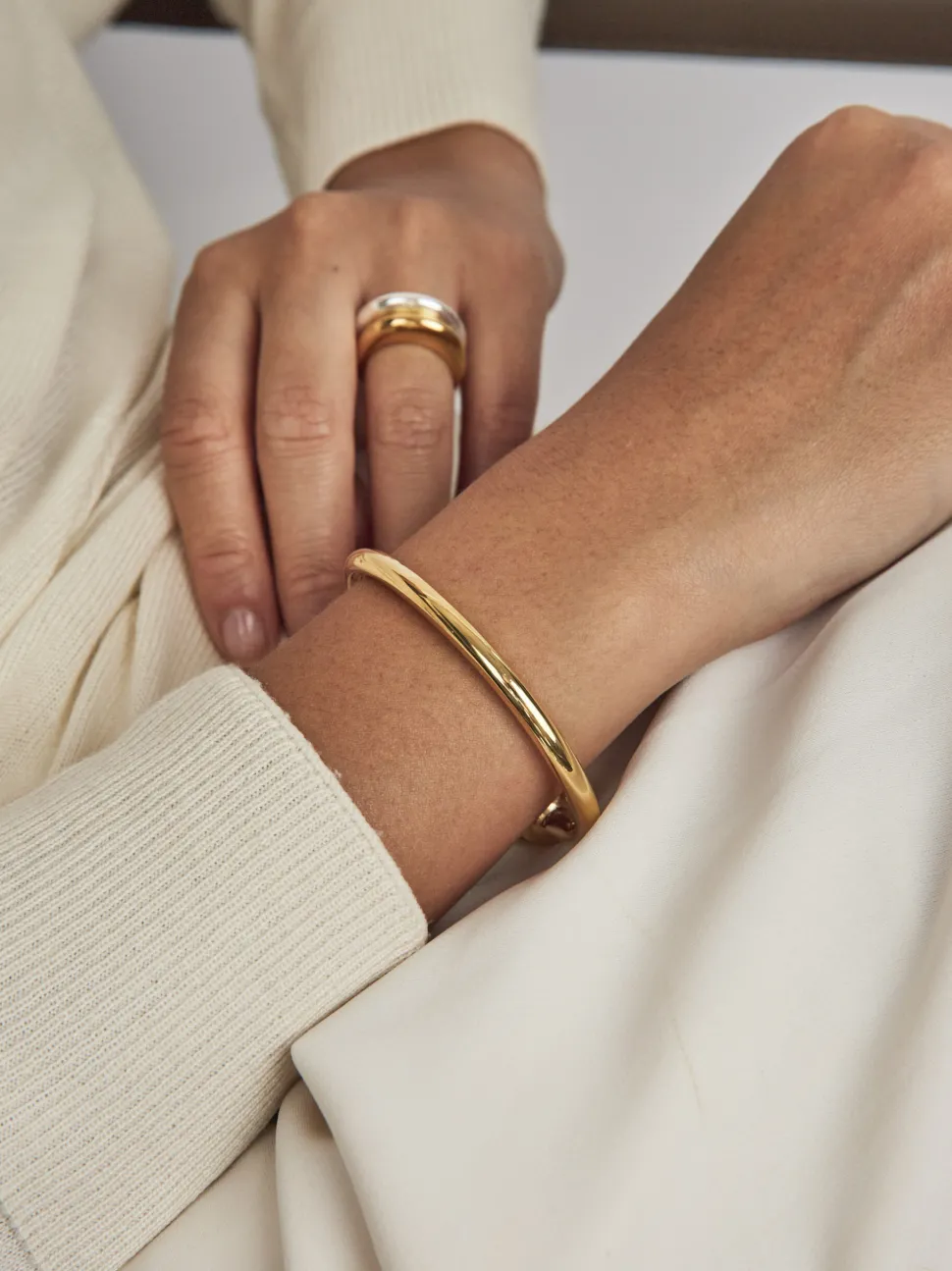 Gold Torque Bangle