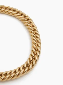 Large Gold Curb Chain Necklace