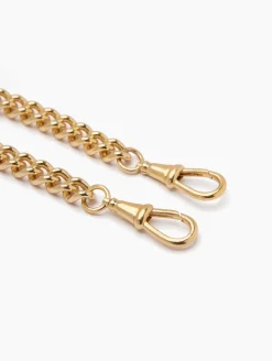 Large Gold Curb Clipt Necklace