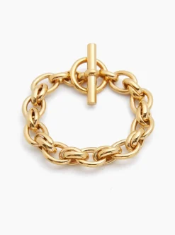 Large Gold Double Linked Bracelet